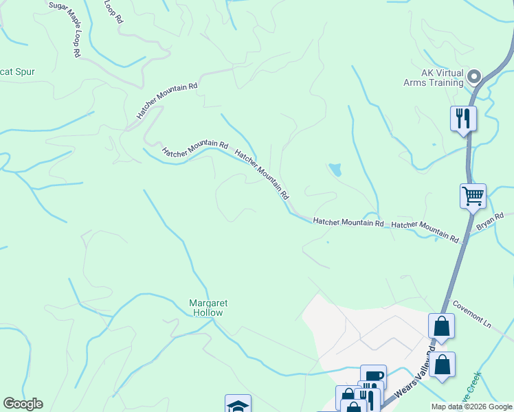 map of restaurants, bars, coffee shops, grocery stores, and more near 1890 Natures Lane in Sevierville