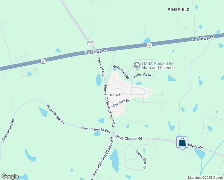 map of restaurants, bars, coffee shops, grocery stores, and more near 3525 Cider Cove in Apex