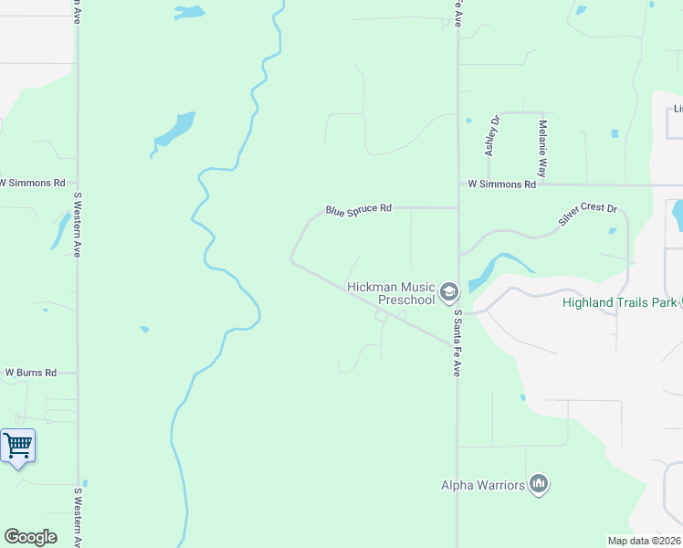map of restaurants, bars, coffee shops, grocery stores, and more near 2716 Charleston Road in Edmond