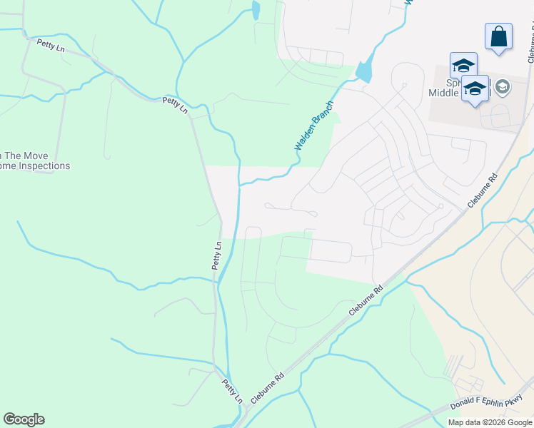 map of restaurants, bars, coffee shops, grocery stores, and more near 3299 Petty Lane in Columbia