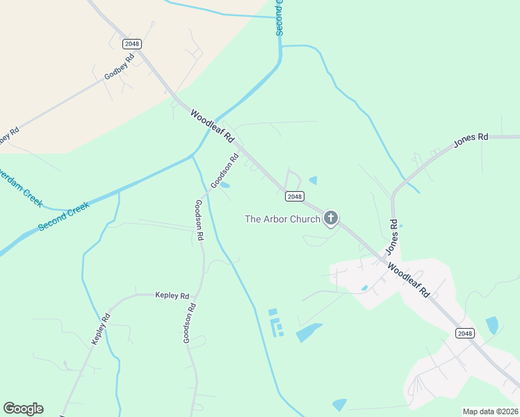 map of restaurants, bars, coffee shops, grocery stores, and more near 5745 Woodleaf Road in Salisbury