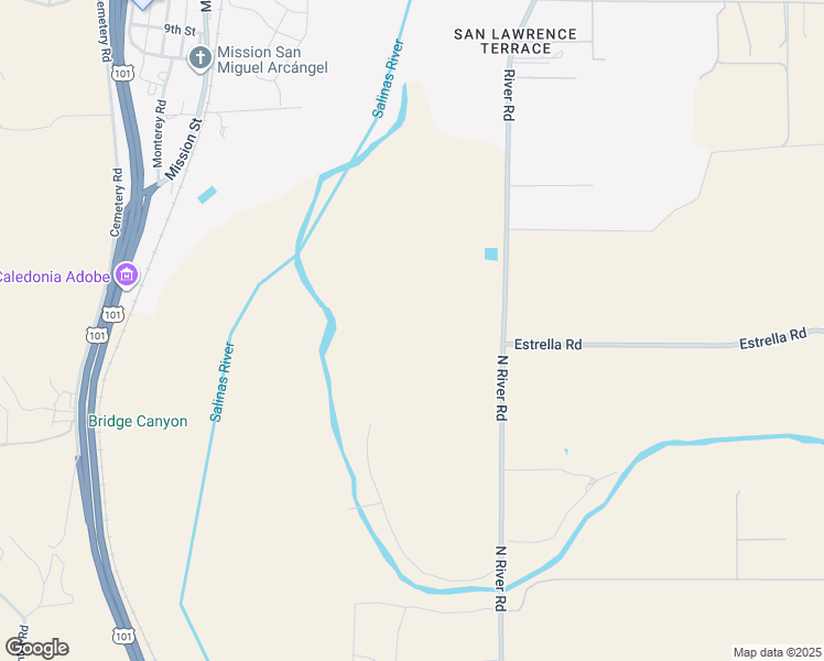 map of restaurants, bars, coffee shops, grocery stores, and more near 9247 River Road in San Miguel