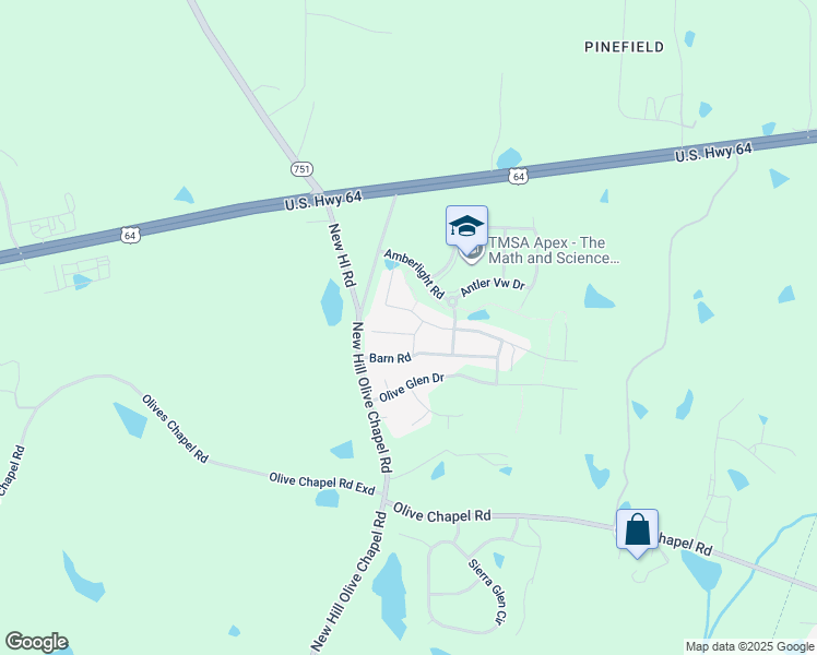 map of restaurants, bars, coffee shops, grocery stores, and more near 3500 Cider Cove in Apex