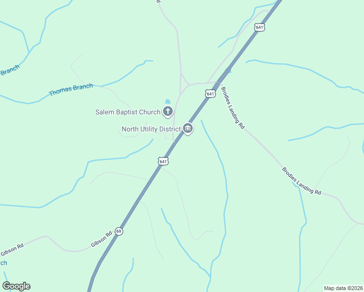 map of restaurants, bars, coffee shops, grocery stores, and more near 6092 Tennessee 69 in Parsons