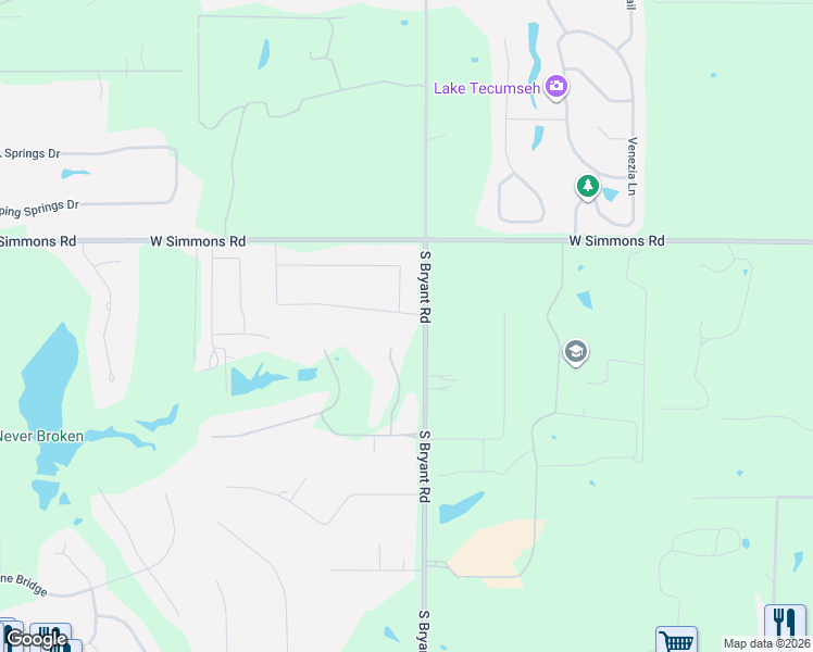 map of restaurants, bars, coffee shops, grocery stores, and more near 7900 Prairie View Road in Edmond