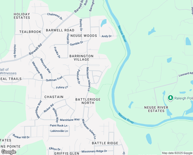 map of restaurants, bars, coffee shops, grocery stores, and more near 6412 Island Ford Drive in Raleigh