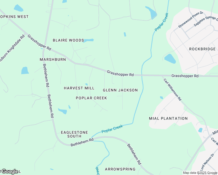 map of restaurants, bars, coffee shops, grocery stores, and more near 5800 Grasshopper Road in Raleigh