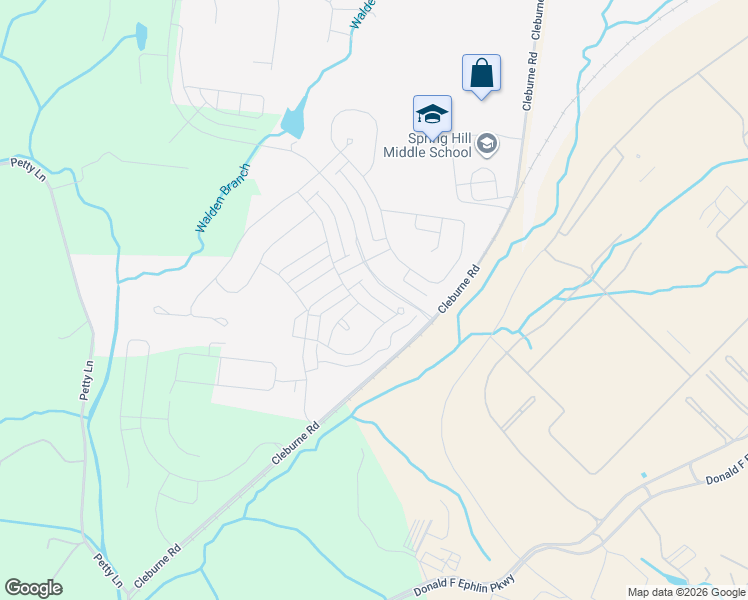 map of restaurants, bars, coffee shops, grocery stores, and more near 445 Rangeland Rd in Spring Hill