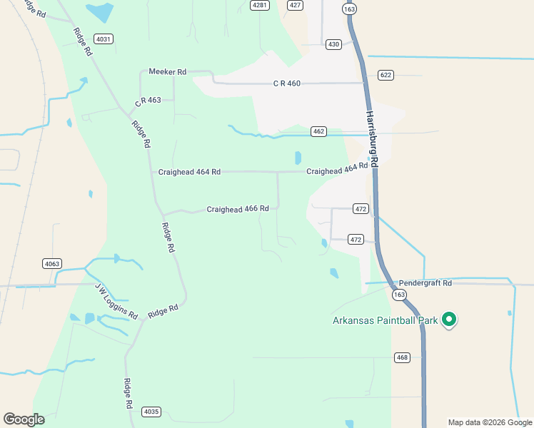 map of restaurants, bars, coffee shops, grocery stores, and more near 153 County Road 466 in Jonesboro