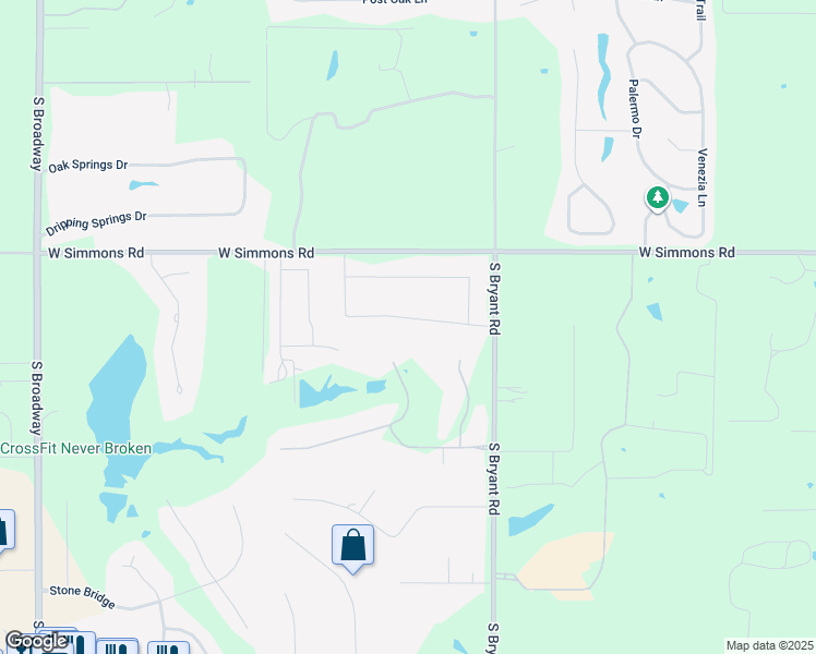 map of restaurants, bars, coffee shops, grocery stores, and more near 1290 Lakeview Drive in Edmond