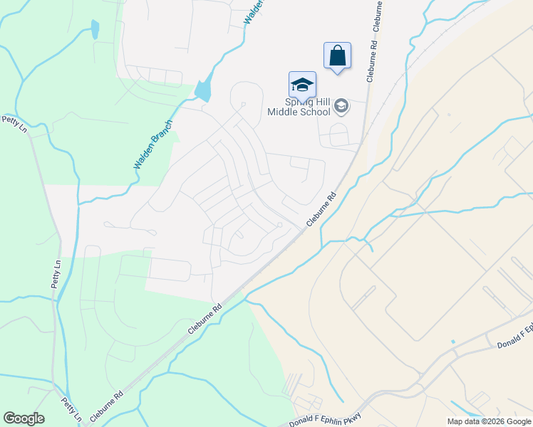 map of restaurants, bars, coffee shops, grocery stores, and more near 445 Rangeland Road in Spring Hill