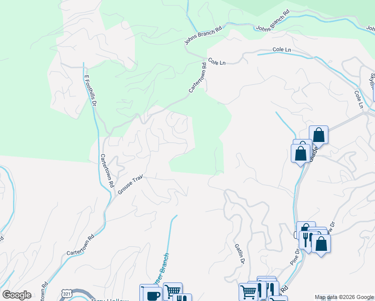 map of restaurants, bars, coffee shops, grocery stores, and more near 808 High Mountain Way in Gatlinburg