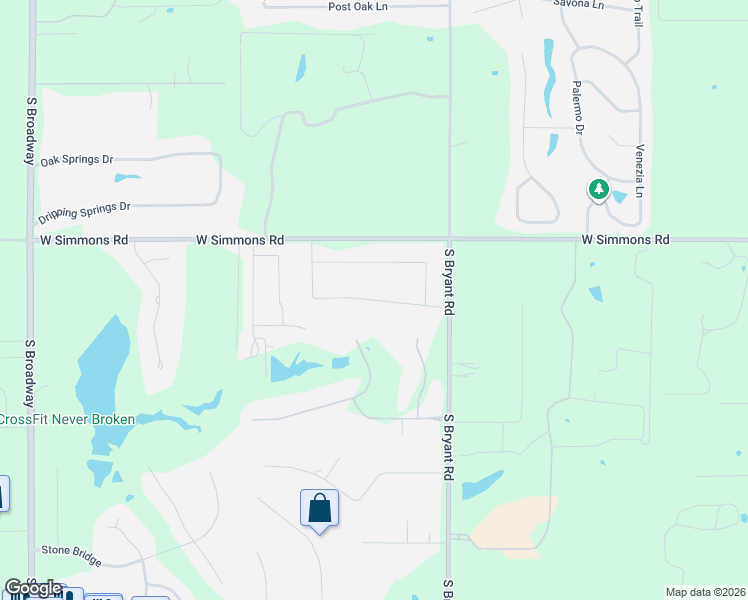 map of restaurants, bars, coffee shops, grocery stores, and more near 1290 Lakeview Drive in Edmond