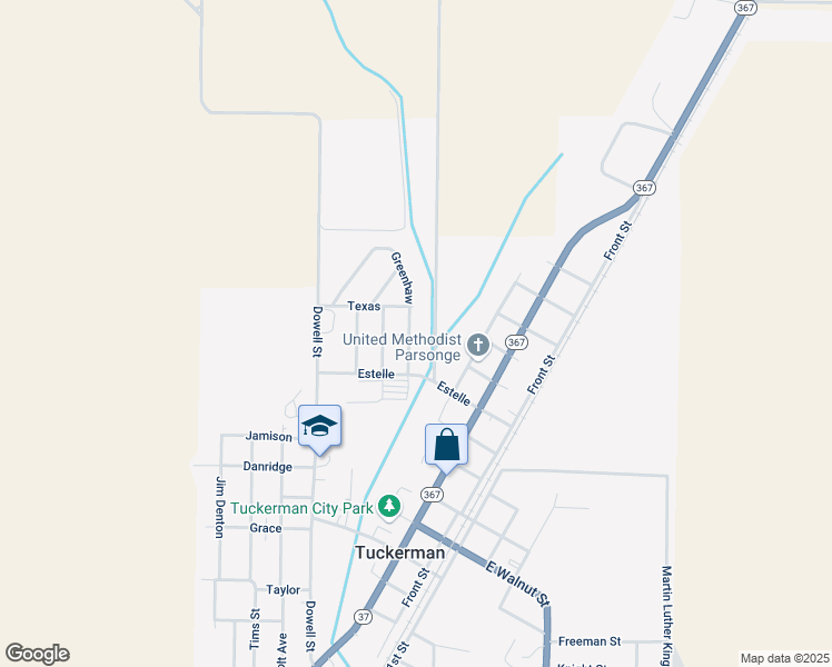 map of restaurants, bars, coffee shops, grocery stores, and more near 104 Greenhaw in Tuckerman