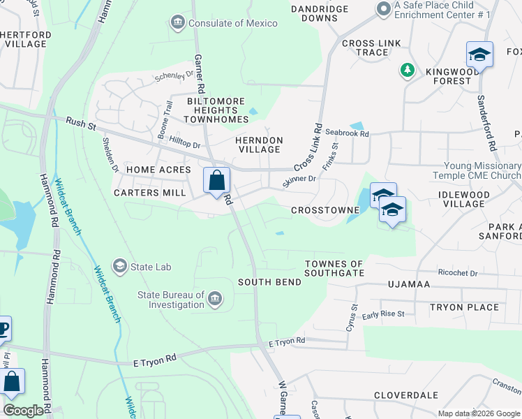 map of restaurants, bars, coffee shops, grocery stores, and more near 760 Grove Creek Lane in Raleigh