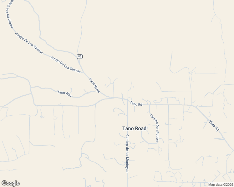 map of restaurants, bars, coffee shops, grocery stores, and more near 236 Tano Road in Santa Fe