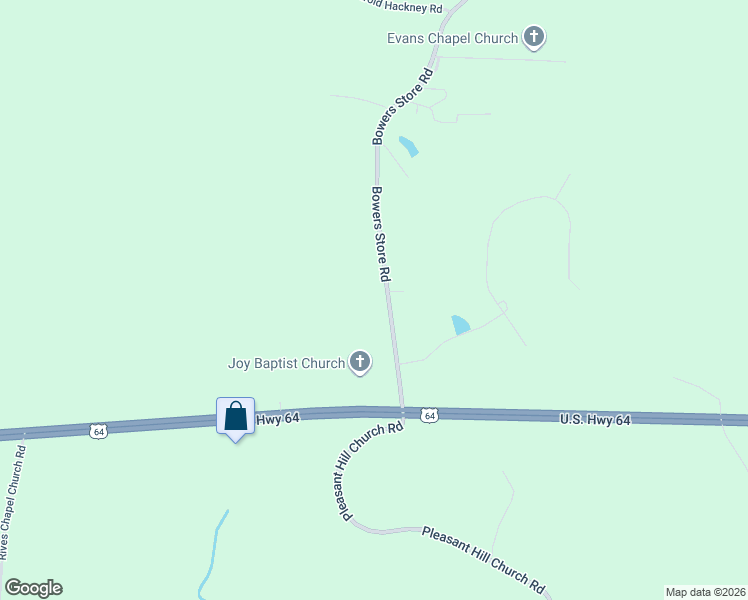 map of restaurants, bars, coffee shops, grocery stores, and more near 267 Bowers Store Road in Siler City