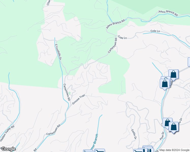 map of restaurants, bars, coffee shops, grocery stores, and more near 615 Cub Path Way in Gatlinburg