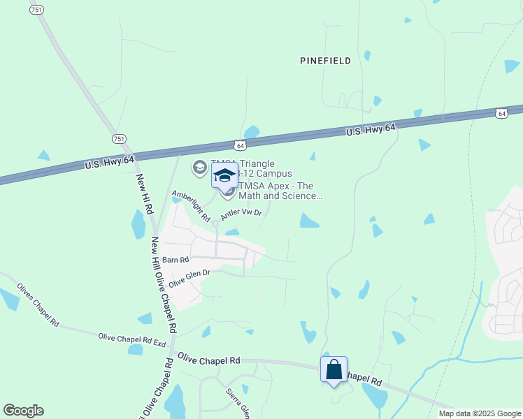 map of restaurants, bars, coffee shops, grocery stores, and more near 1152 Chestnut Bluff Run in Apex