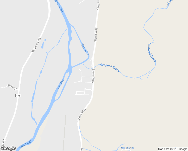 map of restaurants, bars, coffee shops, grocery stores, and more near 12016 Sierra Way in Kernville