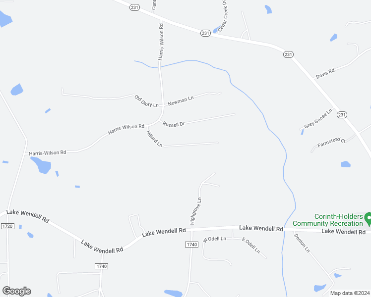 map of restaurants, bars, coffee shops, grocery stores, and more near 250 Hillard Lane in Wendell