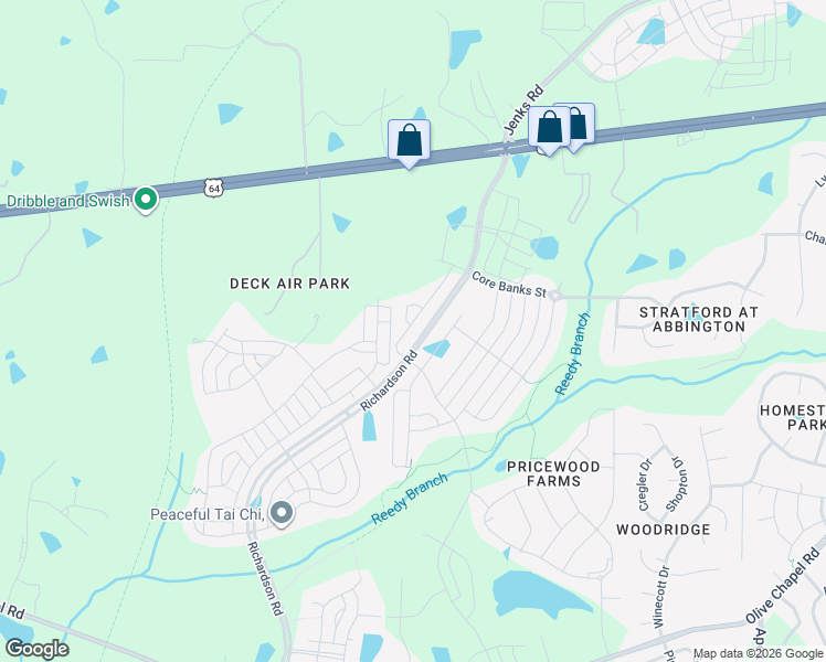 map of restaurants, bars, coffee shops, grocery stores, and more near 1177 Little Gem Lane in Apex
