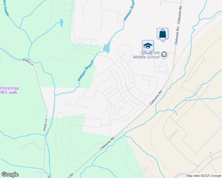 map of restaurants, bars, coffee shops, grocery stores, and more near 1009 Violet Street in Spring Hill
