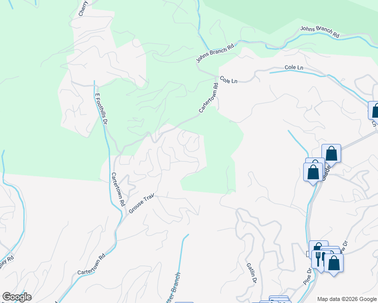 map of restaurants, bars, coffee shops, grocery stores, and more near 971 High Mountain Way in Gatlinburg