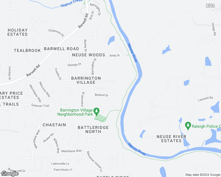 map of restaurants, bars, coffee shops, grocery stores, and more near 3104 Cynthiana Court in Raleigh