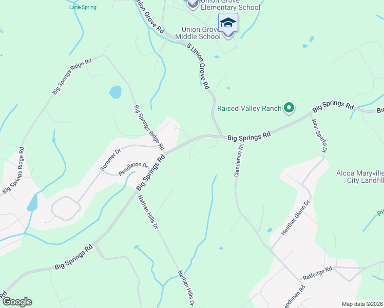 map of restaurants, bars, coffee shops, grocery stores, and more near 143 Lindell Way in Maryville