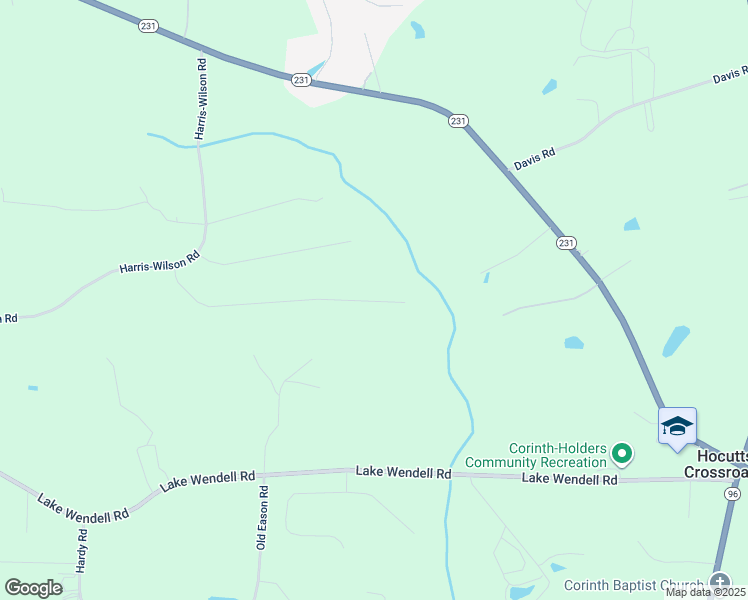 map of restaurants, bars, coffee shops, grocery stores, and more near Harris-Wilson Road in Johnston County