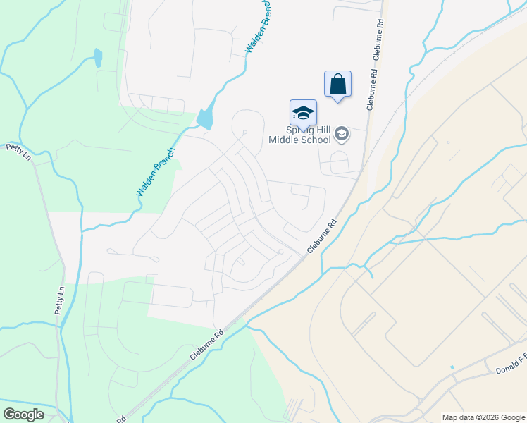 map of restaurants, bars, coffee shops, grocery stores, and more near 304 Eastwood Lane in Spring Hill