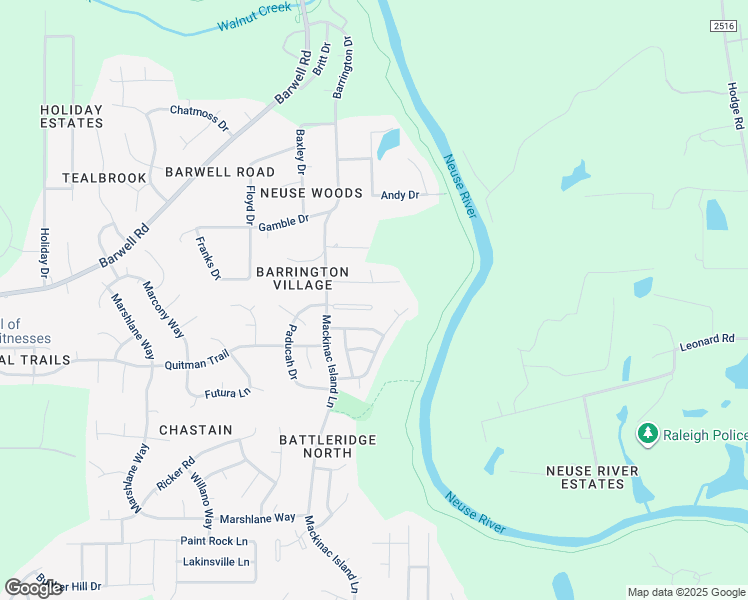 map of restaurants, bars, coffee shops, grocery stores, and more near 6455 Hatchies Drive in Raleigh