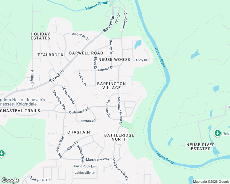 map of restaurants, bars, coffee shops, grocery stores, and more near 5921 Paducah Drive in Raleigh