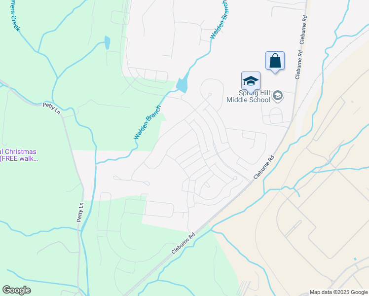 map of restaurants, bars, coffee shops, grocery stores, and more near 1009 Violet Street in Spring Hill