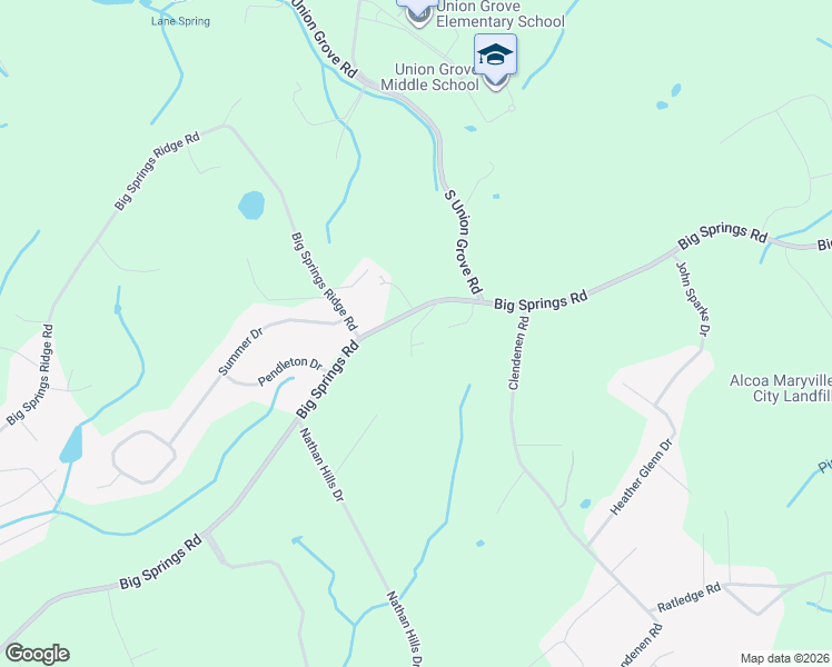 map of restaurants, bars, coffee shops, grocery stores, and more near 143 Lindell Way in Maryville