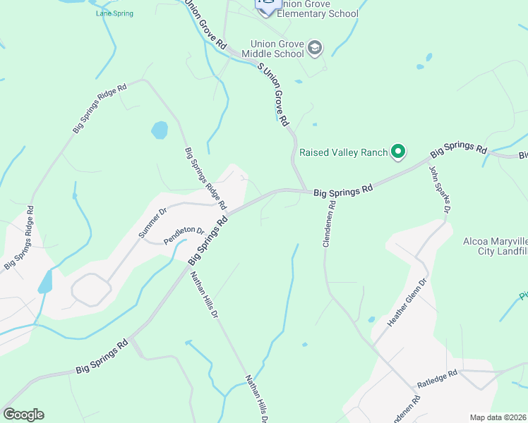 map of restaurants, bars, coffee shops, grocery stores, and more near 143 Lindell Way in Maryville