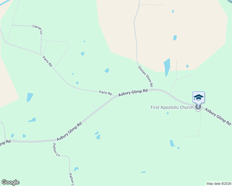 map of restaurants, bars, coffee shops, grocery stores, and more near 3166 Asbury Glimp Road in Ripley