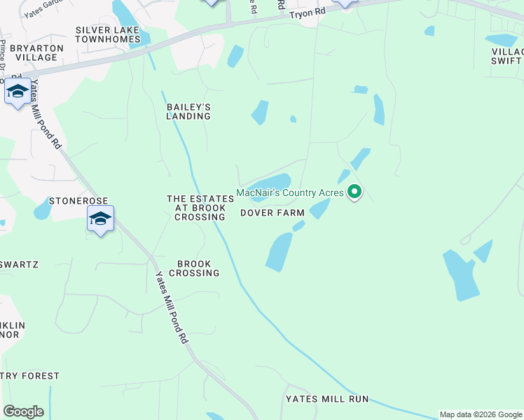 map of restaurants, bars, coffee shops, grocery stores, and more near 3031 Dover Farm Road in Raleigh