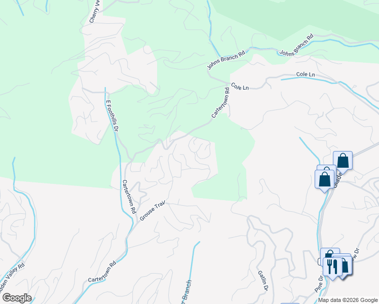 map of restaurants, bars, coffee shops, grocery stores, and more near 859 High Mountain Way in Gatlinburg