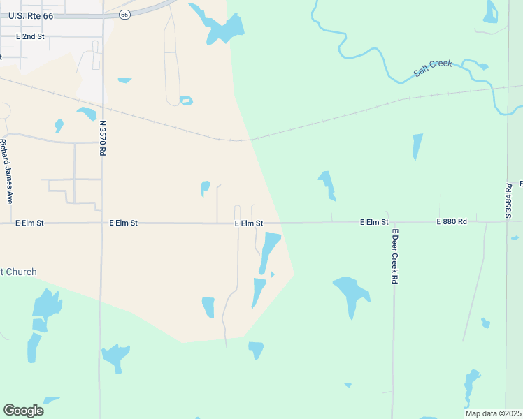map of restaurants, bars, coffee shops, grocery stores, and more near 1015 E0880 Road in Stroud