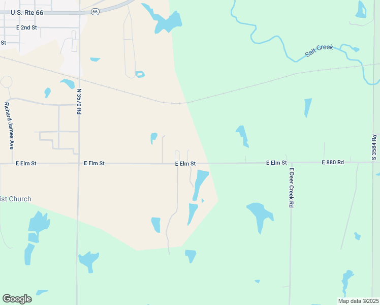 map of restaurants, bars, coffee shops, grocery stores, and more near 1015 E0880 Road in Stroud