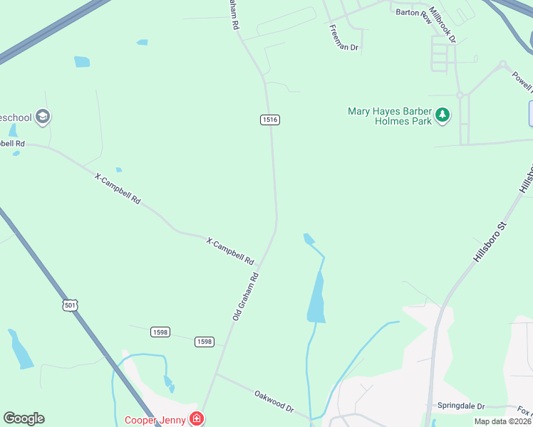 map of restaurants, bars, coffee shops, grocery stores, and more near 1323 Old Graham Road in Pittsboro