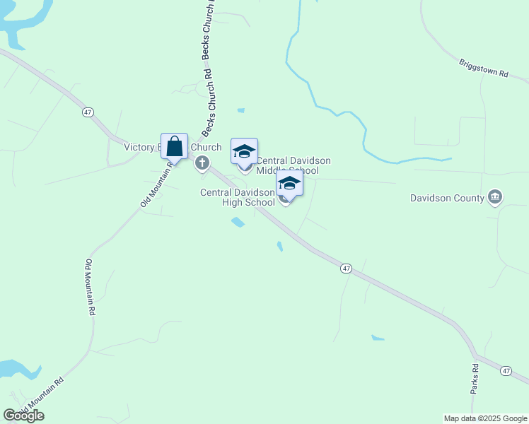 map of restaurants, bars, coffee shops, grocery stores, and more near 2747 North Carolina 47 in Lexington