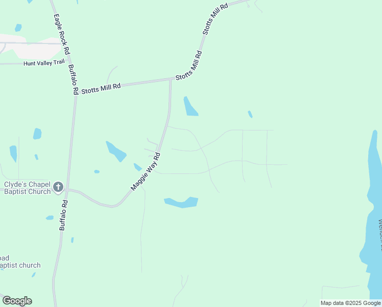 map of restaurants, bars, coffee shops, grocery stores, and more near Clydes point way in Wendell