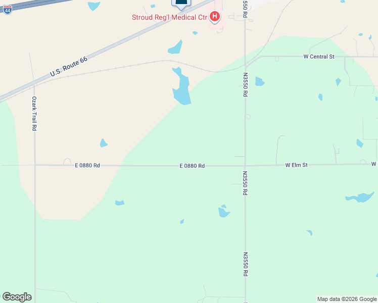 map of restaurants, bars, coffee shops, grocery stores, and more near E0880 Road in Stroud