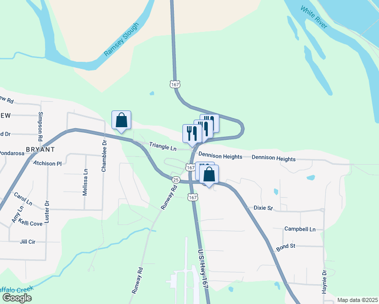 map of restaurants, bars, coffee shops, grocery stores, and more near 420 Batesville Boulevard in Batesville