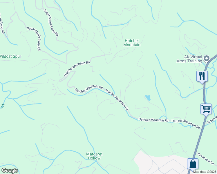 map of restaurants, bars, coffee shops, grocery stores, and more near 2869 Hatcher Mountain Road in Sevierville