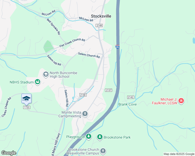 map of restaurants, bars, coffee shops, grocery stores, and more near 217 Old Mars Hill Highway in Weaverville