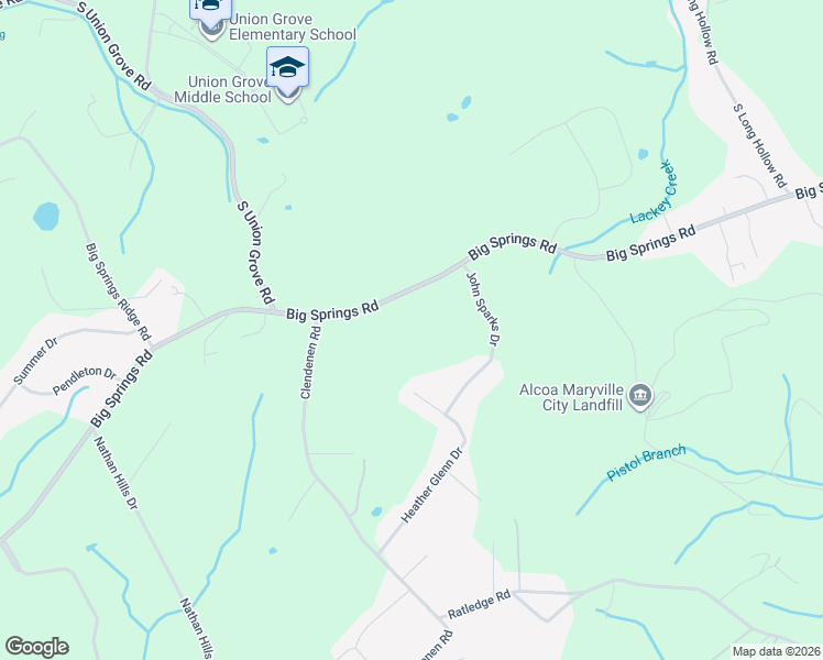 map of restaurants, bars, coffee shops, grocery stores, and more near 3105 Heather Glenn Drive in Maryville